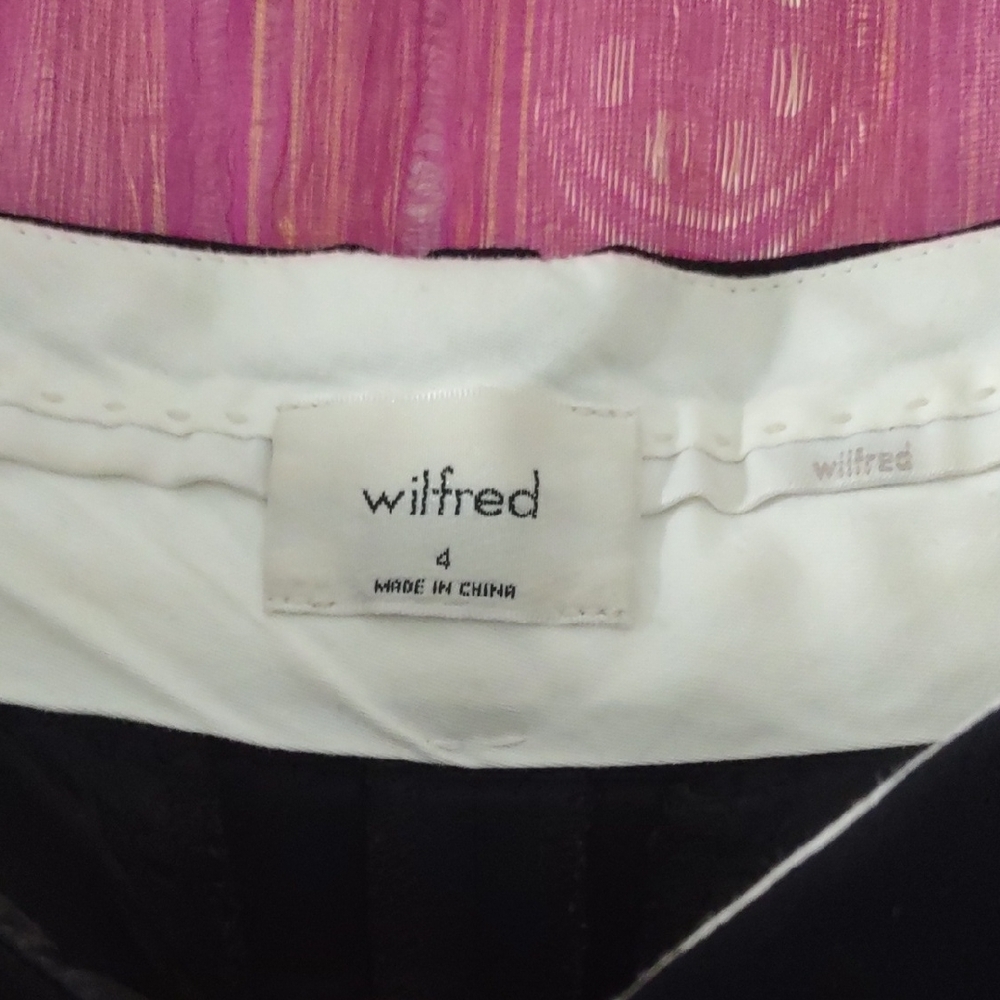 Aritzia Wilfred Effortless Pants Black Crepe Fabric - Picture 3 of 7